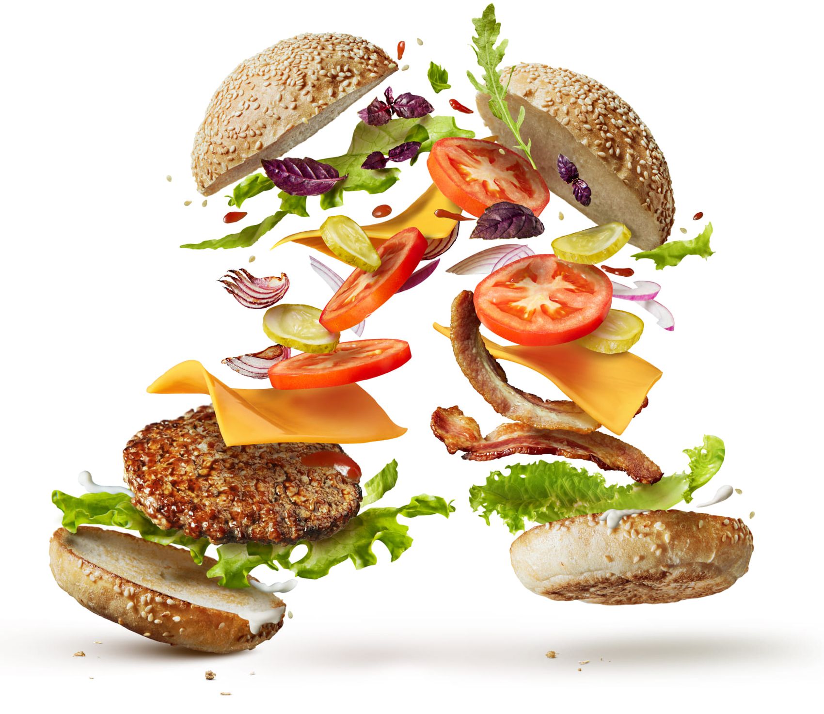 Freigestellter Burger